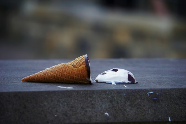 A dropped icecream A dropped icecream